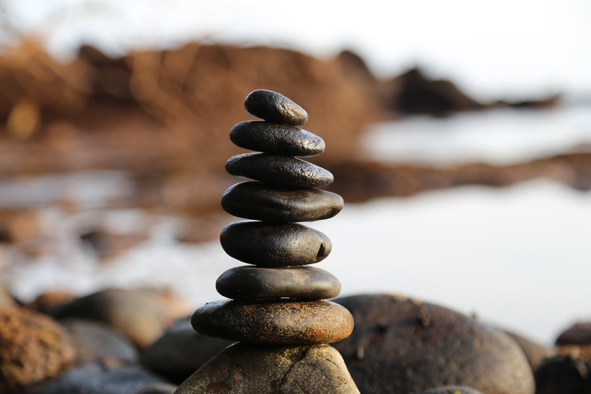 balance blur boulder close up toward explaining the mechanism of free will.