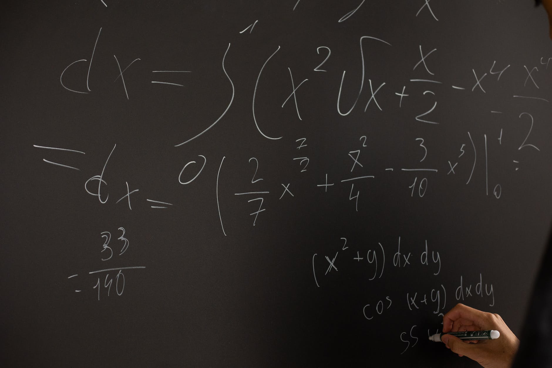 equations written on blackboard.  Ask yourself what is being counted.